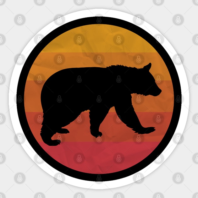 Vintage Walking Black Bear Sticker by ChadPill